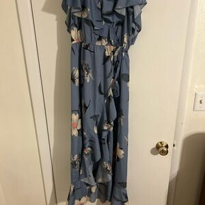 Splendid Blue Floral Maxi Dress
